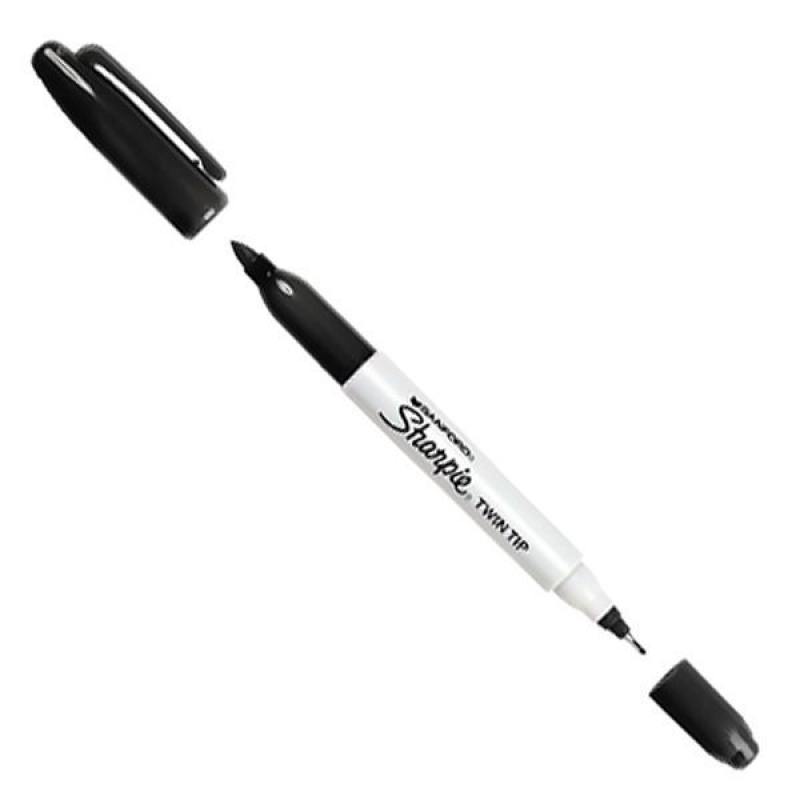 

Маркер перманентный Paper Mate SHARPIE TWIN TIP 1 мм черный двухсторонний PM-S0811100