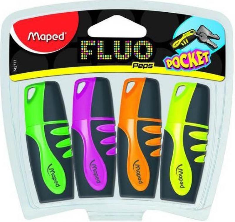 

Набор текстмаркеров Maped FLUO PEP'S POCKET 1 мм 4 шт разноцветный 742777 742777