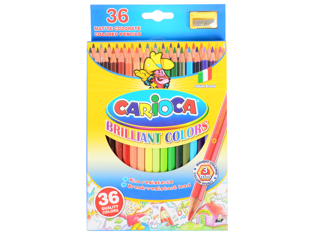 

Набор цветных карандашей Universal Carioca 36 шт 41875 + точилка