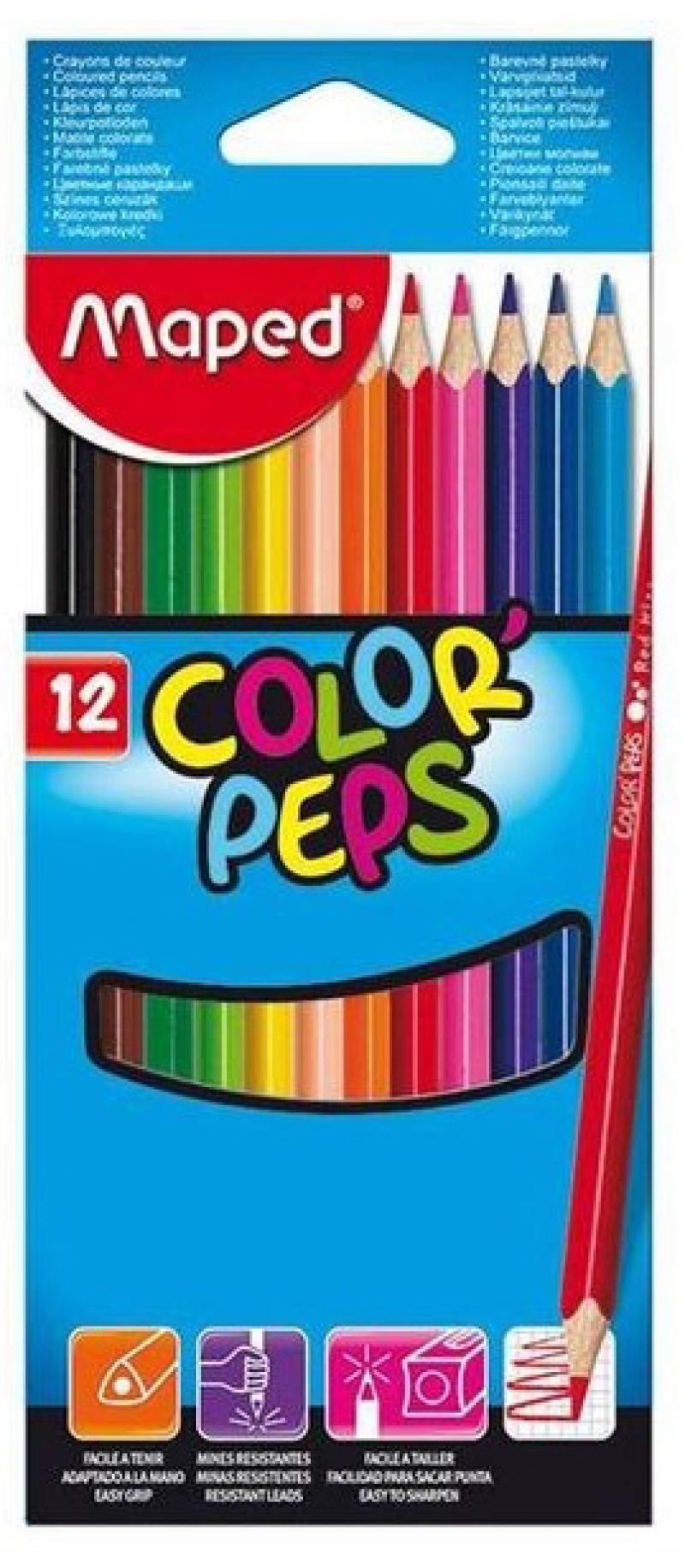 

Набор цветных карандашей Maped Color Peps 12 шт 17.5 см 183212