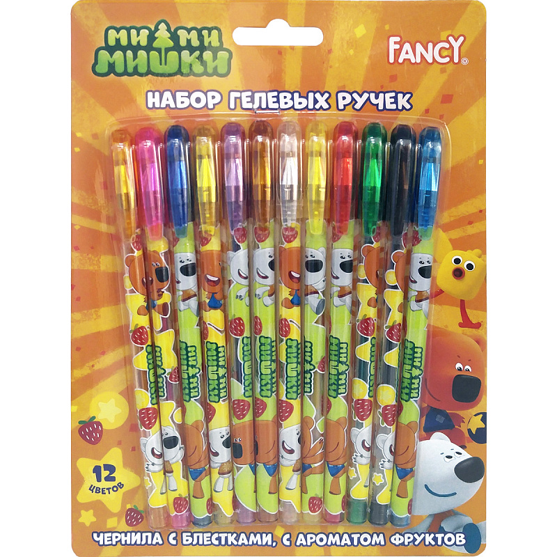 

Набор гелевых ручек Action! FGP210/12 12 шт разноцветный чернила с блестками и ароматом фруктов FGP2