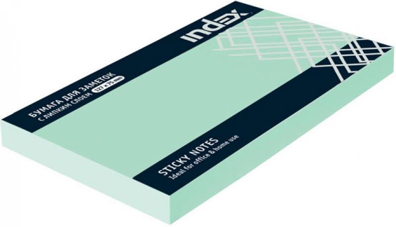 

Бумага с липким слоем Index 100 листов 125х75 мм зеленый I435803