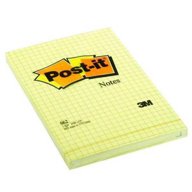 

Бумага с липким слоем Post-it 100 листов 102х152 мм желтый 662