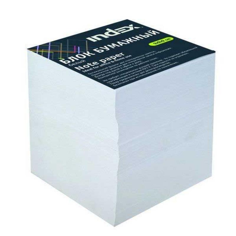 

Блок бумажный Index 90х90х90 мм белый I8912/R