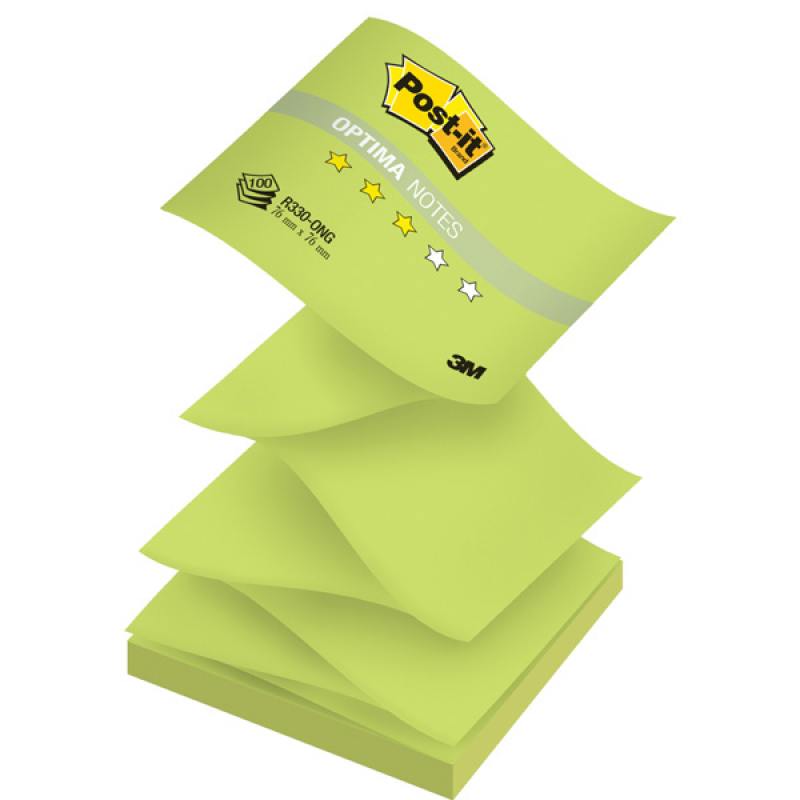 

Бумага для заметок с липким слоем POST-IT OPTIMA -Весна, 76х76 мм, зеленый неон, Z-слож., 100 л. R33