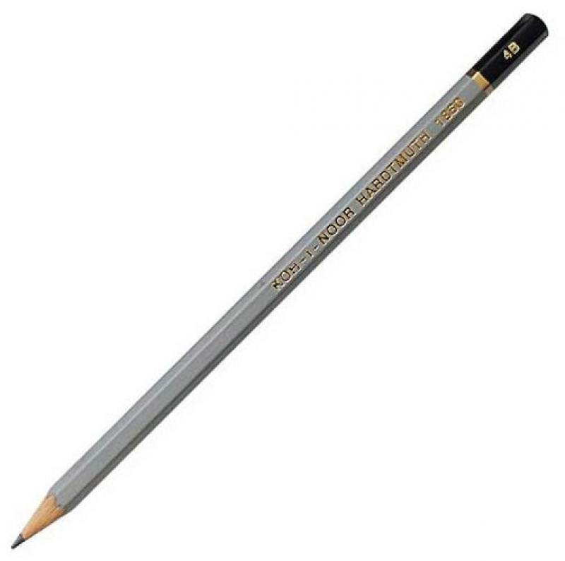 

Карандаш чернографитный Koh-i-Noor Gold Star 1860/4B серый лакированный корпус 1860/4B