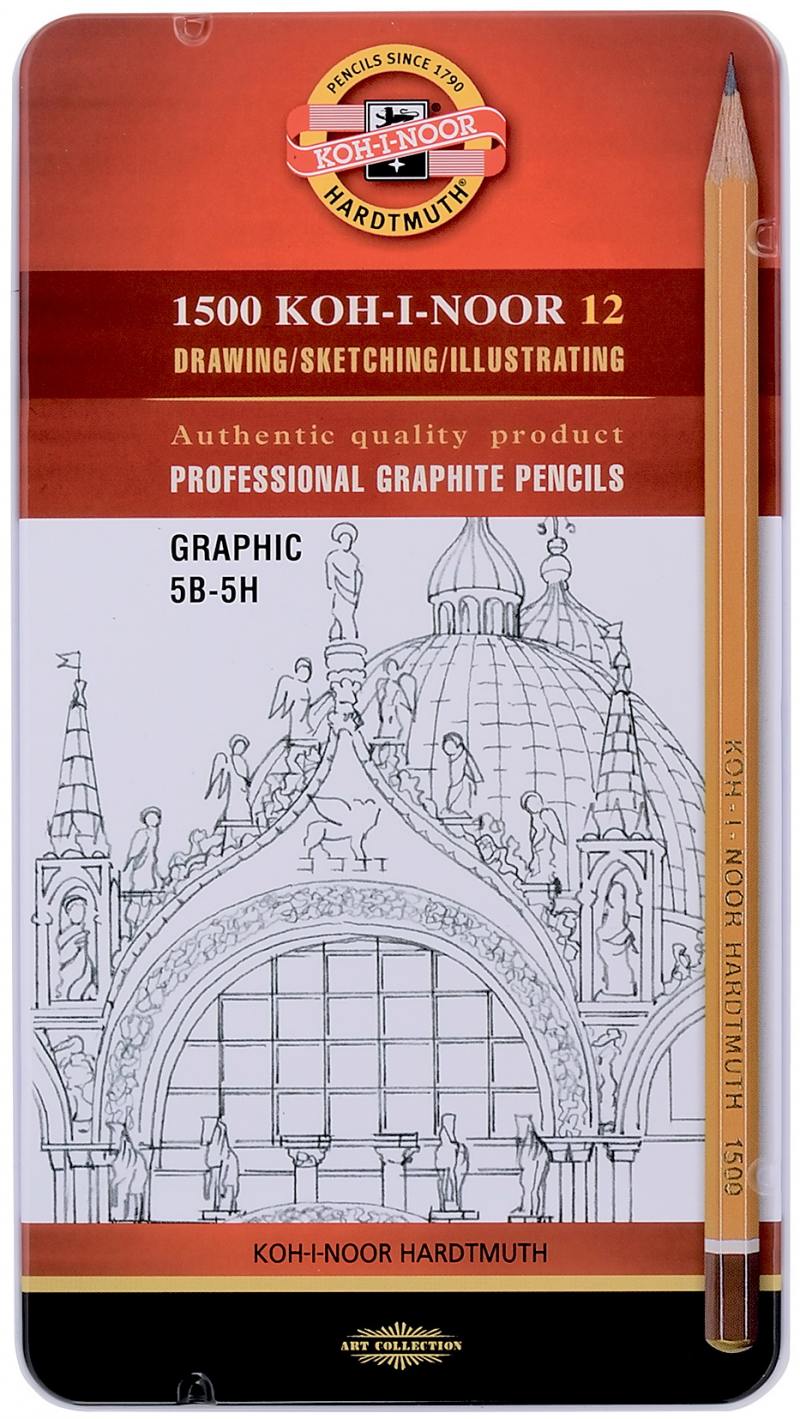 

Карандаши чернографитные Koh-i-Noor GRAPHIC 12 шт 1502/III 09PL 1502/III 09PL