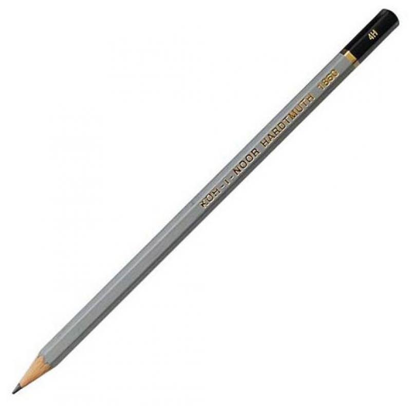 

Карандаш чернографитный Koh-i-Noor Gold Star 1860/4H серый лакированный корпус 1860/4H