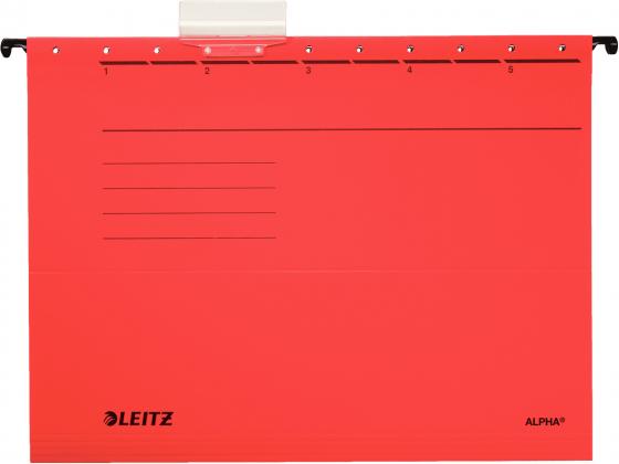 

Подвесные папки Leitz ALPHA Стандарт, А4, красный, упк/25шт, цена за 1 штуку 19850025