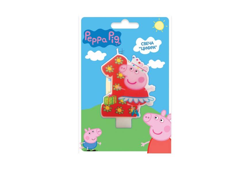 

Свеча Peppa Pig "Цифра 1" 1 шт 8 см 29733