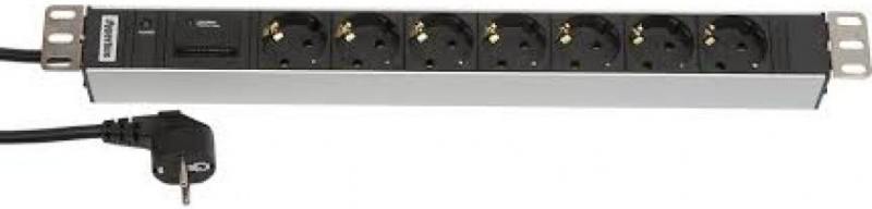 

Блок розеток Hyperline SHT19-7SH-IF-2.5EU 7 розеток 2.5 черный серебристый