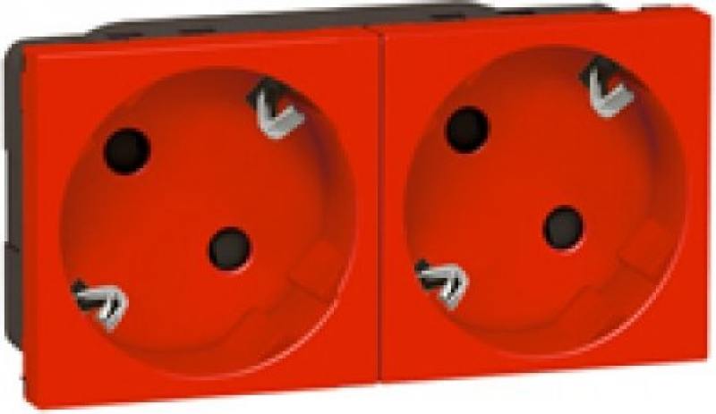 

Розетка Legrand Mosaic 2x2К+З с отверстиями под 45° с блокировкой 77281
