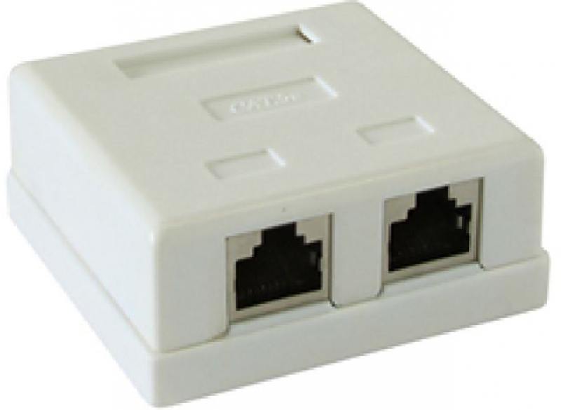 

Розетка внешняя NAS214 RJ-45 кат.STP 5e внешняя двойная экранированная