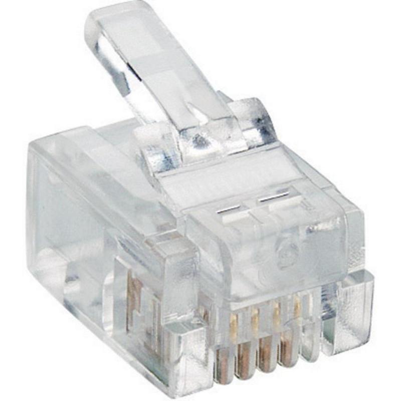 

Упаковка коннекторов RJ-11 6P4C 100шт