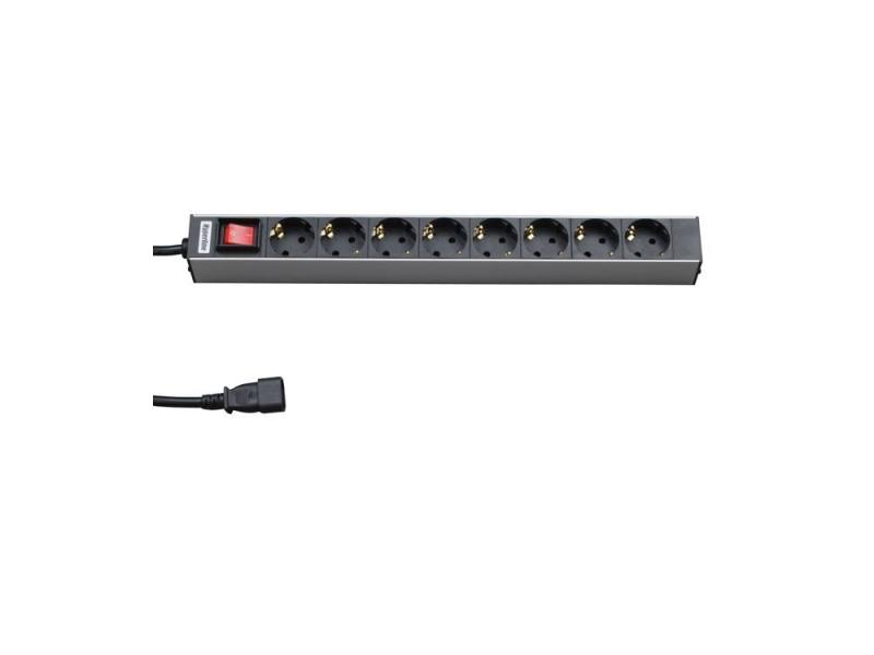 

Блок розеток Hyperline SHT19-8SH-S-2.5IEC 8 розеток 2.5 черный