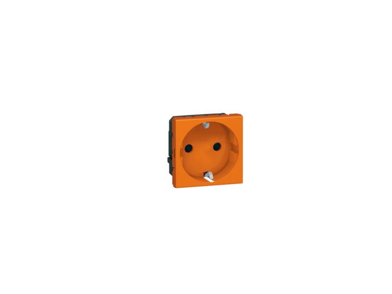 

Розетка Legrand Mosaic 2К+З нем. ст. оранжевый 77217