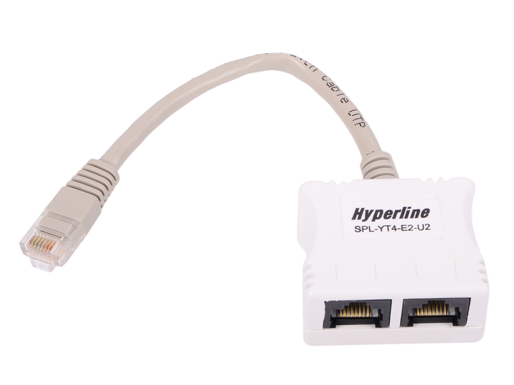 

Разветвитель Hyperline SPL-YT4-E2-U2 4Pr.T568A/T568B - 2Pr.10BASE + 2Pr.USOC