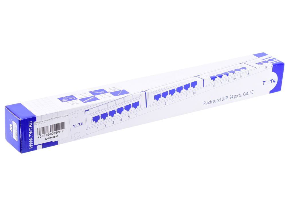 

Патч-панель Lanmaster TWT-PP24UTP 24 порта UTP кат.5E 1U