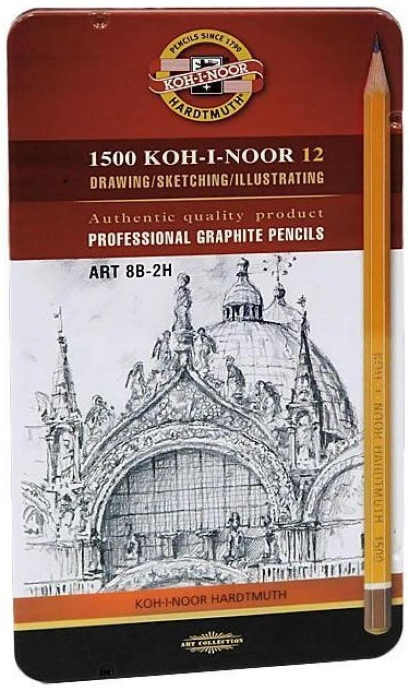 

Карандаши чернографитные Koh-i-Noor Art 8B-2H 12 шт 17.5 см 1502/II 08PL 1502/II 08PL