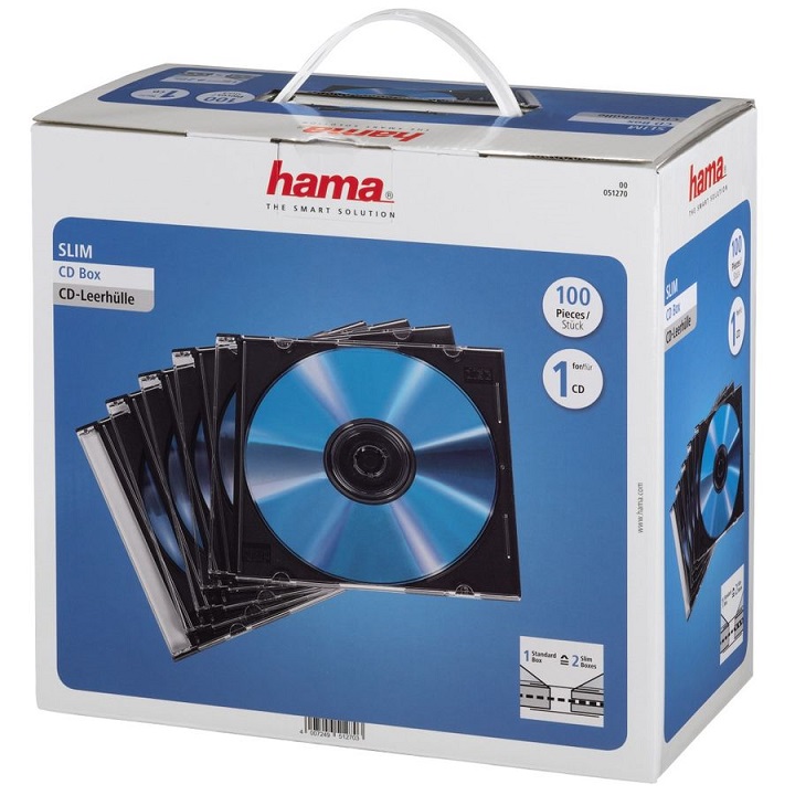 

Коробка HAMA для 100 CD/DVD прозрачный 100шт H-51270