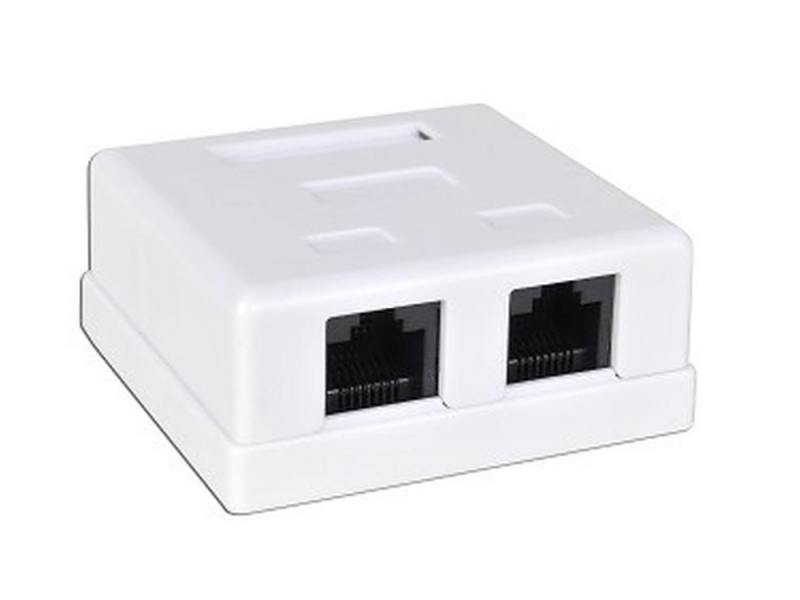 

Розетка кат.5E внешняя двойная RJ-45+RJ-11 5bites LY-SB09