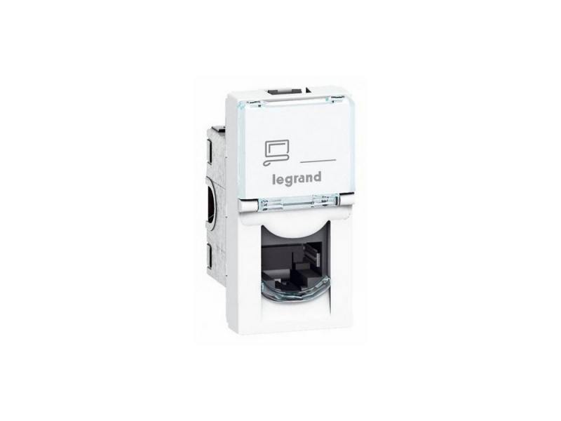 

Розетка Legrand Mosaic RJ-45 UTP кат.5e 1 модуль белый LCS2 76551