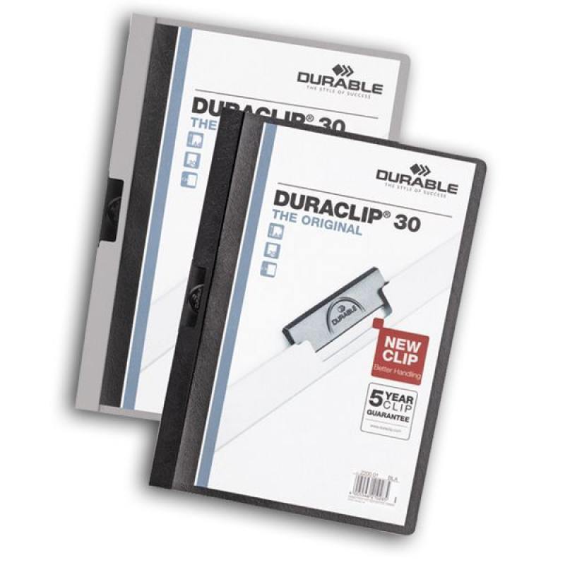 

Папка DURACLIP ORIGINAL 30 с клипом, верхний лист прозрачный, синяя, на 30 листов
