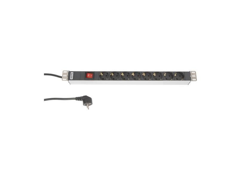 

Блок розеток Hyperline SHT19-8SH-S-2.5EU 8 розеток 2.5 черный