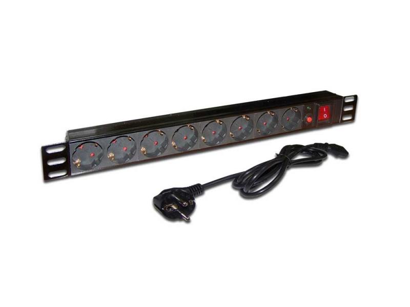

Блок розеток Lanmaster TWT-PDU19-10A8P-3.0 8 розеток 3 м черный