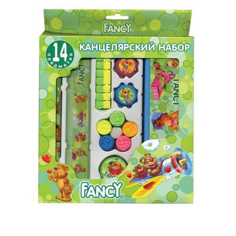 

Набор канцелярский FANCY,14 предметов, в карт.упаковке, ассорти 4 цвета FSS102/14/1