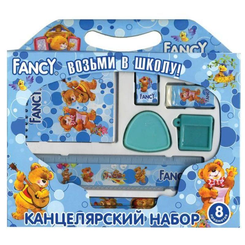 

Набор канцелярский FANCY, 8 предметов, в картонной упаковке, ассорти 4 цвета FSS103/8/1
