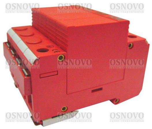 

Устройство защиты OSNOVO SP-AC3D/220-1 для 3-х фазных цепей 380в на Din-рейку Максимальный ток разря