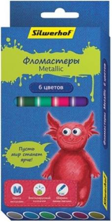 

Набор фломастеров Silwerhof Джинсовая коллекция 867212-06 14.4мм с эффектом Metallic 6цв