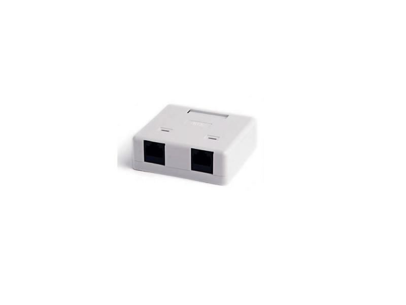 

Розетка Hyperline SB2-2-8P8C-C6-WH двойная категория 6 внешняя