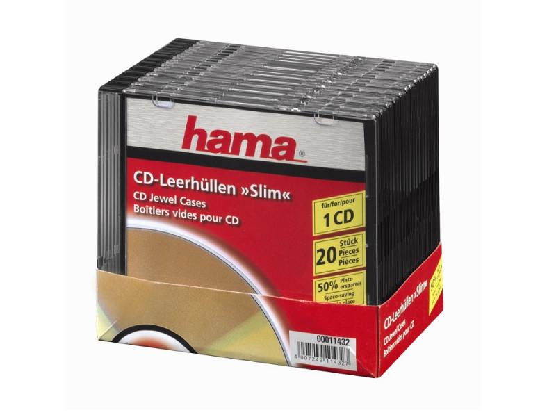 

Бокс для дисков HAMA для 1 CD 20шт H-11432