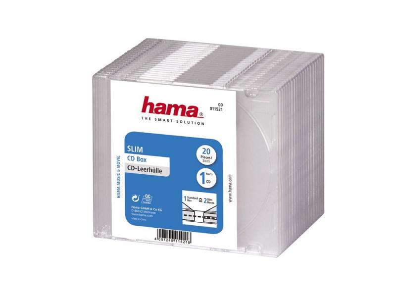 

Коробка HAMA для 1 CD прозрачный 20шт H-11521