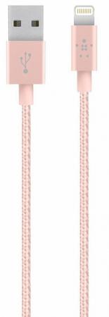 

Кабель Belkin F8J144bt04-C00 Lightning to USB 1.2m розовый