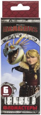 

Набор фломастеров Action! DRAGONS, 6 цв., картон с е/п, 2 диз., печать на корпусе