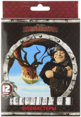 

Набор фломастеров Action! DRAGONS, 12 цв., картон с е/п, 2 диз., печать на корпусе