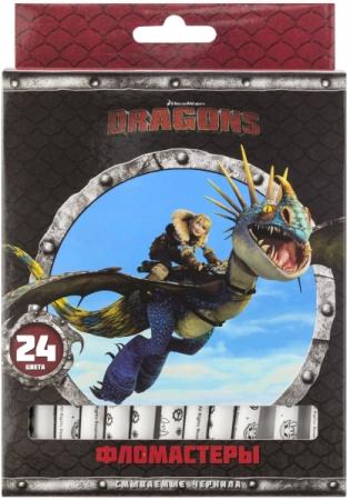 

Набор фломастеров Action! DRAGONS, 24 цв., картон с е/п, 2 диз, печать на корпусе