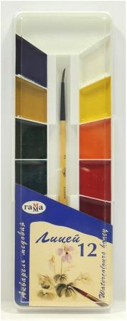

Акварель Гамма "Лицей" (MAXI), 12 цв., пл. коробка, с кистью