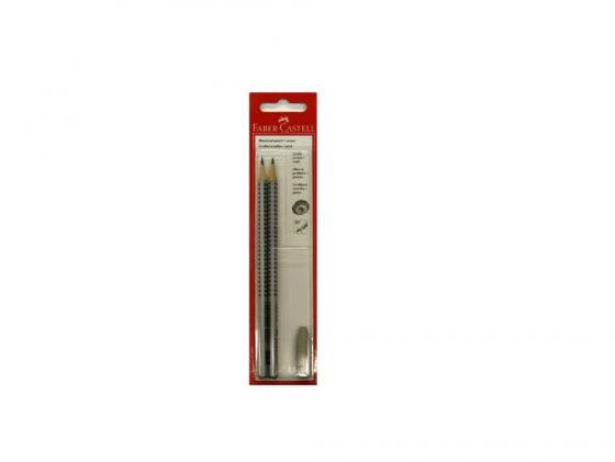 

Карандаш чернографитный Faber-Castell Grip 2001 HB/B ластик колпачок 2 шт+1шт 263301