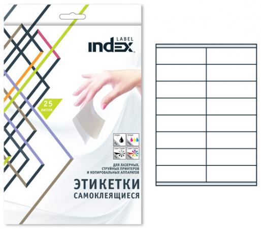 

Самоклеящиеся этикетки INDEX LABEL ф.A4, разм.105x36; 16 этикеток на листе (25 листов в упаковке)