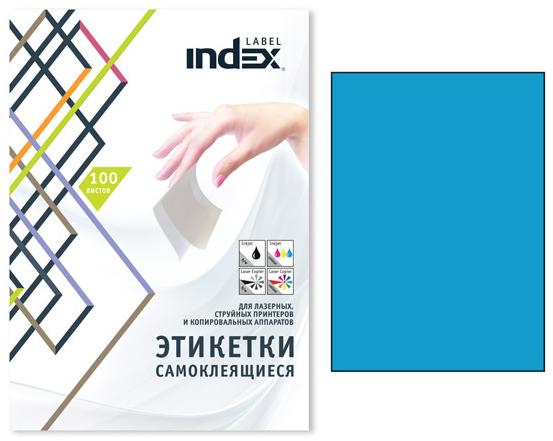 

Самоклеящиеся этикетки INDEX LABEL ф.A4, разм.210x297; 1 этикетка на листе (100 листов в упак.), цве