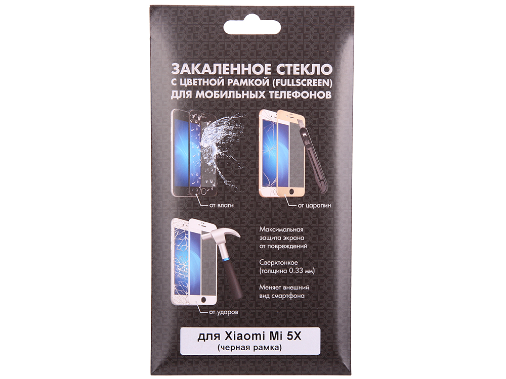 

Закаленное стекло с цветной рамкой (fullscreen) для Xiaomi Mi 5X DF xiColor-16 (black)