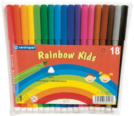 

Набор фломастеров Centropen RAINBOW KIDS, 18 цв. 7550/18