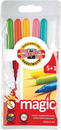 

Набор фломастеров Koh-i-Noor magic, 5+1, блистер 771612/5 TE