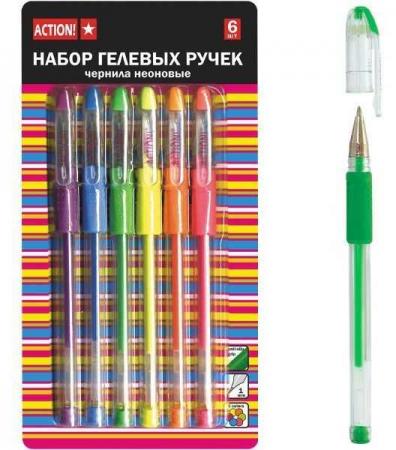 

Набор гелевых ручек Action! AGP209/6 6 шт разноцветный