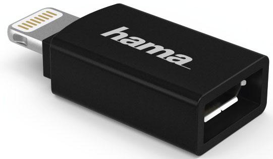 

Адаптер Hama H-178400 micro USB (f)-Lightning черный