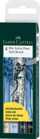 

Набор капиллярных ручек капилярный Faber-Castell Castell 167804 4 шт оттенки синего